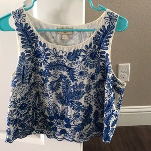 Anthropologie Beaded Top